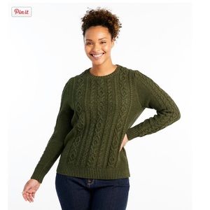 L. L. Bean Double L Mixed Cableknit Sweater